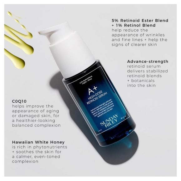 Sunday Riley A+ High-Dose Retinoid Serum – Anti-Aging Treatment for fine lines - Picture 6 of 7